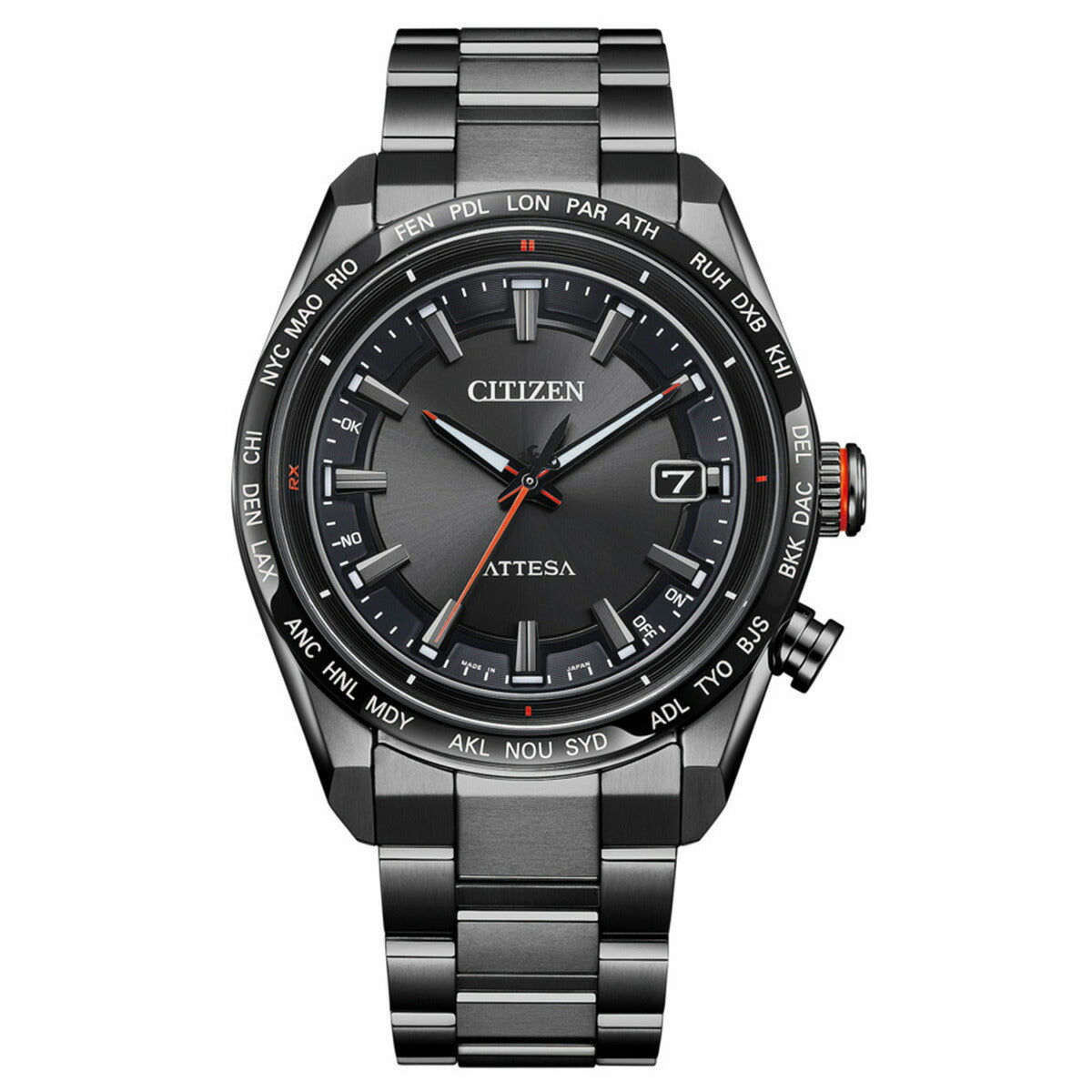シチズン アテッサ CITIZEN ATTESA エコドライブ 電波時計 腕時計 メンズ CB0286-61E ACT Line Black Titanium Series【2024 新作】
