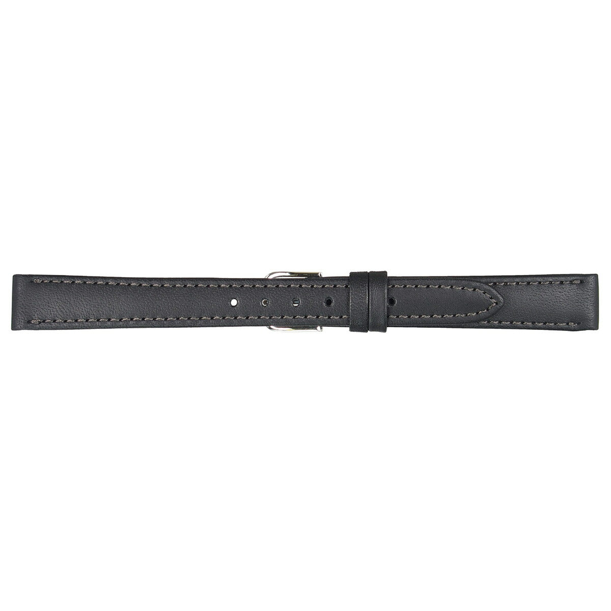 ミモザ MIMOSA 腕時計 替えバンド ベルト レディース CEMカーフ カーフ 13mm ブラック/シルバー 時計 時計バンド 時計ベルト 革 牛革