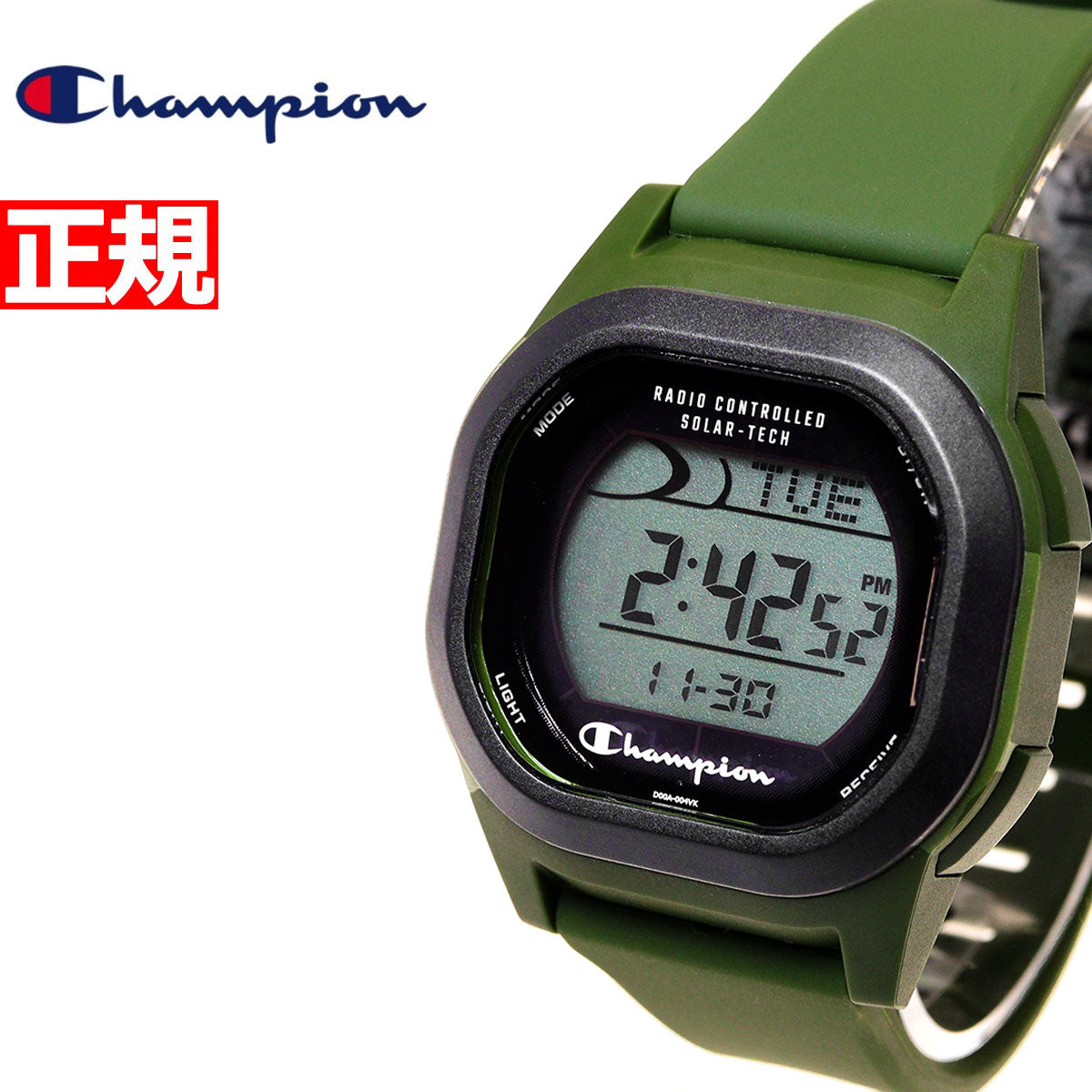 チャンピオン Champion ソーラーテック 電波時計 腕時計 メンズ レディース D00A-004VK
