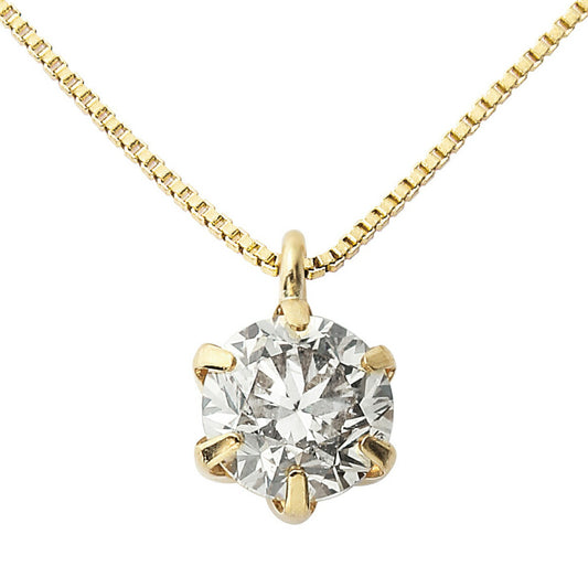 ダイヤモンド ネックレス 0.3カラット 0.3ct イエローゴールド 18金 K18 D15041922 UGL鑑別カード付