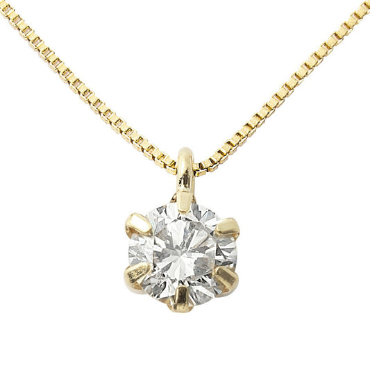 ダイヤモンド ネックレス 0.2カラット 0.2ct イエローゴールド 18金 K18 D15042065 UGL鑑別カード付