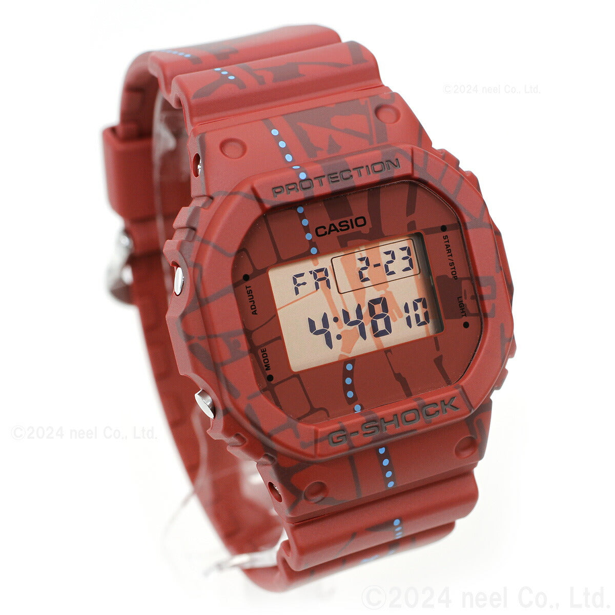 G-SHOCK デジタル カシオ Gショック CASIO 限定モデル 腕時計 メンズ DW-5600SBY-4JR 渋谷の地図 プリント Treasure Hunt レッド