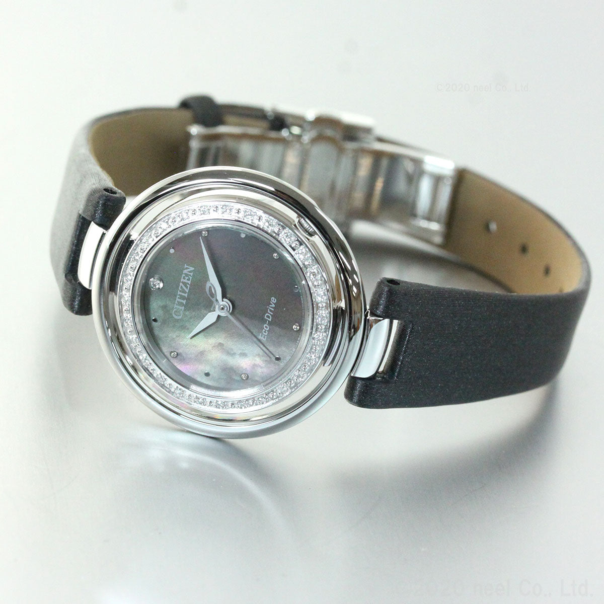 シチズン CITIZEN 腕時計 レディース EM0900-08W エル エコ・ドライブ ダイヤモンドモデル CITIZEN L エコ・ドライブ（E031） ブラックシェルxブラック アナログ表示