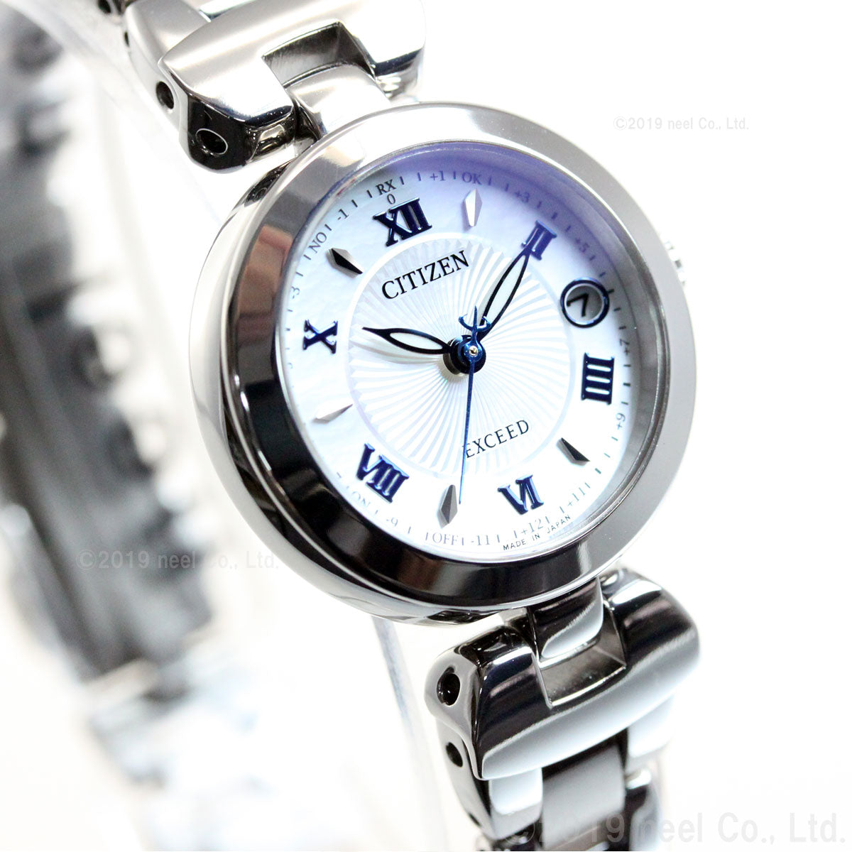 シチズン CITIZEN 腕時計 レディース ES9420-58A エクシード エコ・ドライブ電波時計 ティタニア ハッピー フライト EXCEED Titania Happy Flight エコ・ドライブ電波（H060） ホワイトシェルxシルバー アナログ表示