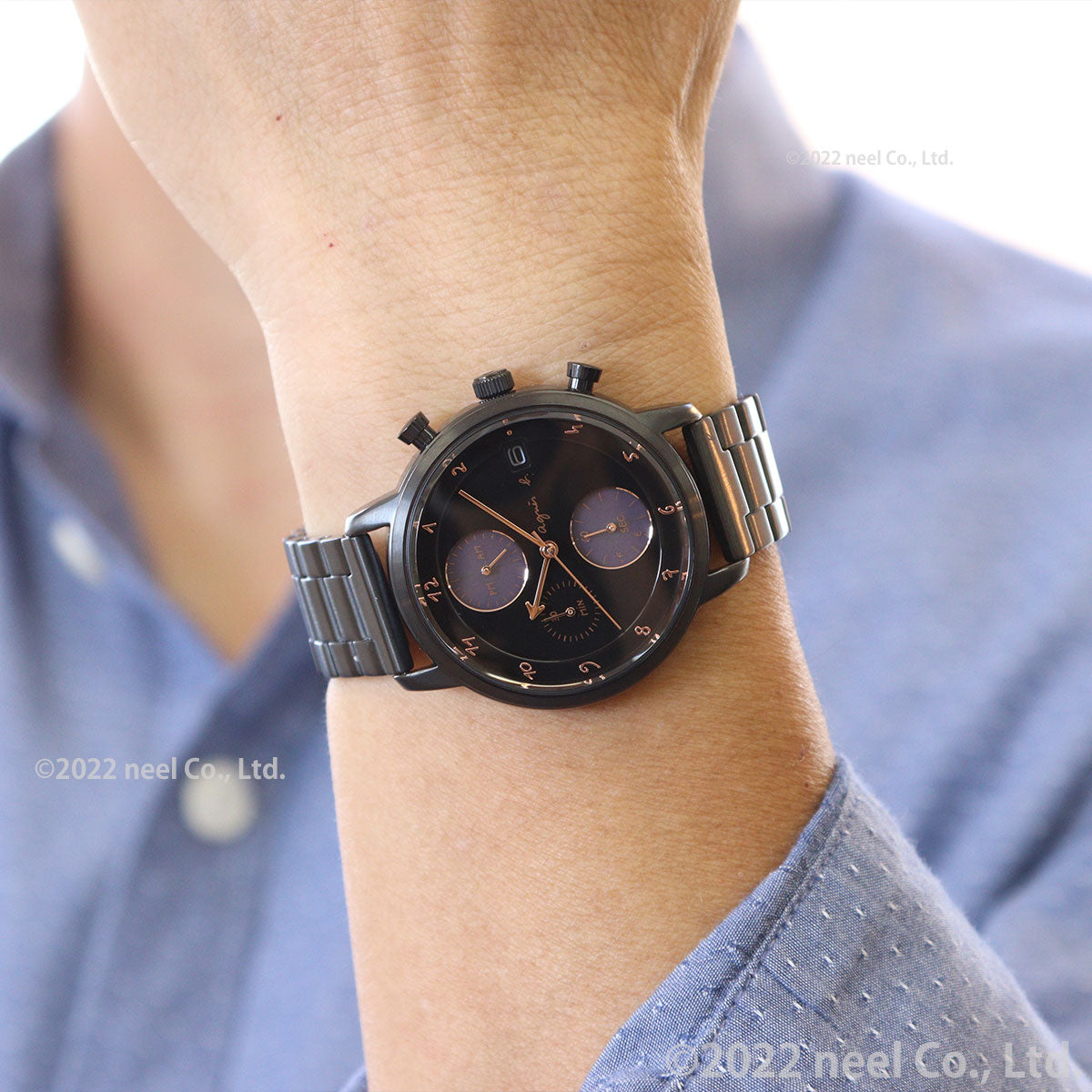 【新品】agnes.b/アニエスベー マルチェロ ソーラー腕時計 FCRD997ステンレスケース