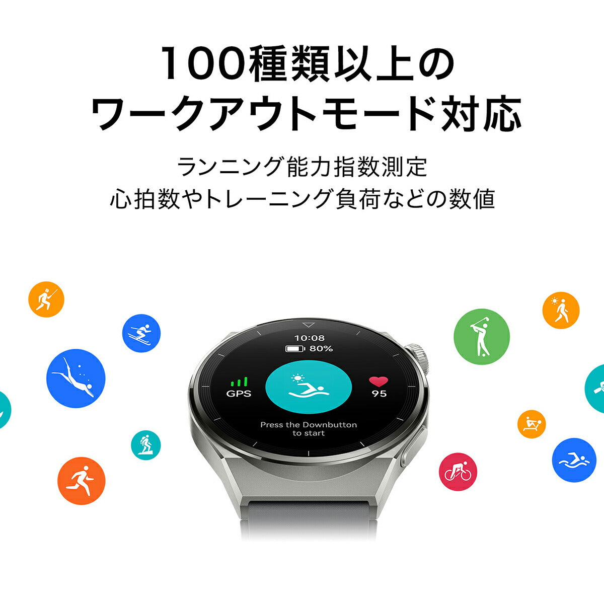 ファーウェイ HUAWEI スマートウォッチ WATCH GT3 Pro 43mm FRG-B19-SV GPS ウェアラブル 血中酸素 シルバー 腕時計 メンズ レディース