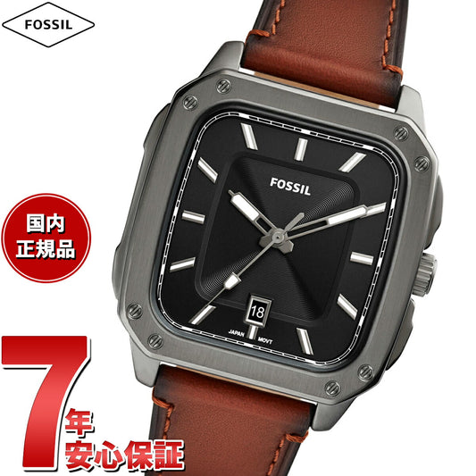 フォッシル FOSSIL 腕時計 メンズ INSCRIPTION インスクリプション FS5934 三針デイト アンバー エコレザー