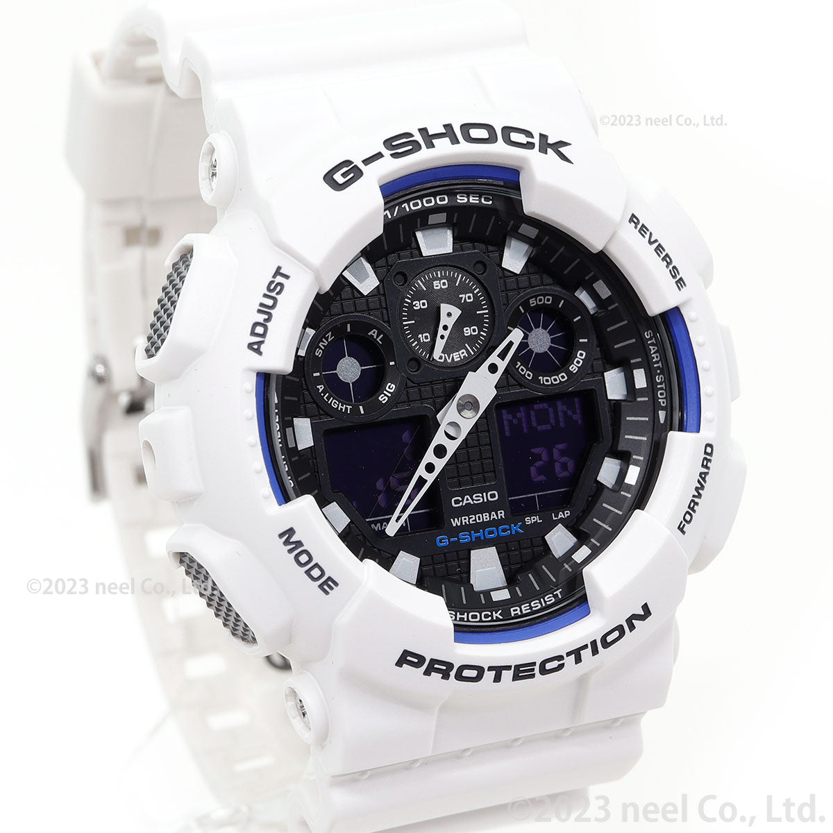 G-SHOCK ホワイト 白 カシオ Gショック 腕時計 メンズ アナデジ GA-100B-7AJF