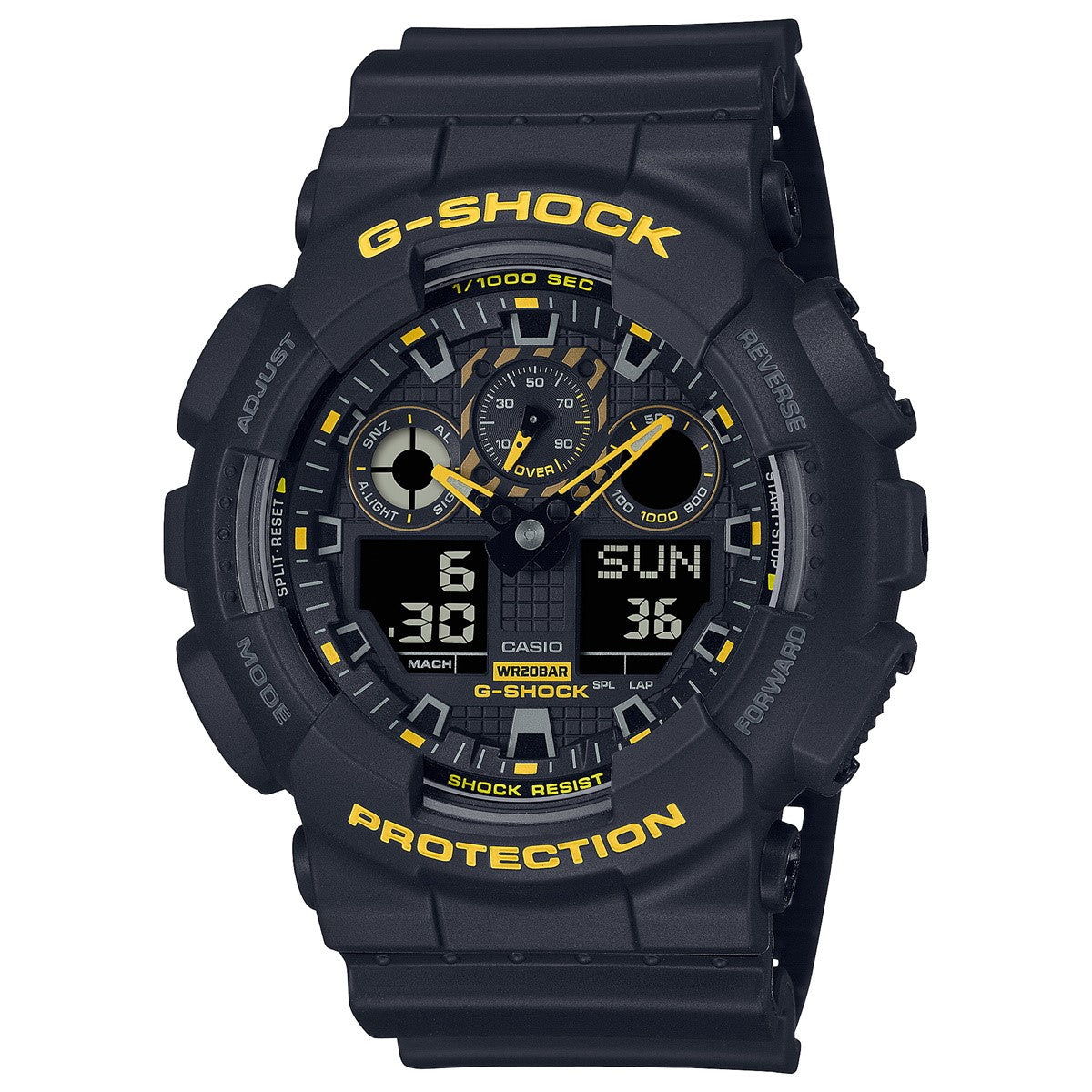 G-SHOCK アナデジ カシオ Gショック CASIO 腕時計 メンズ GA-100CY-1AJF Caution Yellow シリーズ ブラック イエロー