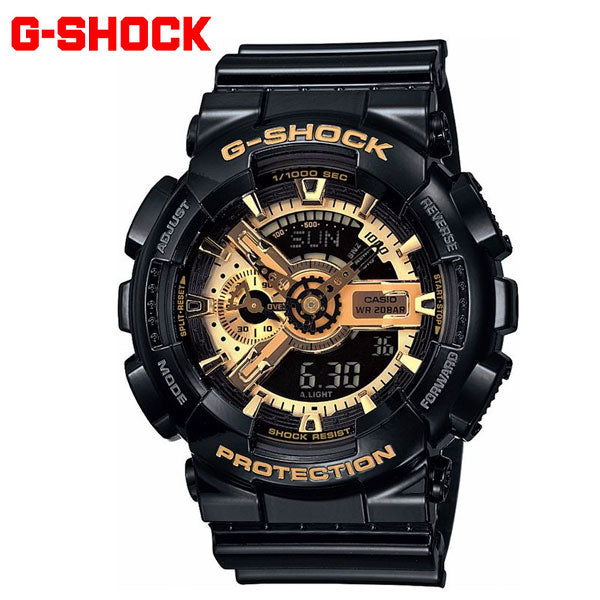G-SHOCK カシオ Gショック 限定モデル アナデジ ブラック×ゴールドシリーズ 腕時計 メンズ Black×Gold Series GA-110GB-1AJF