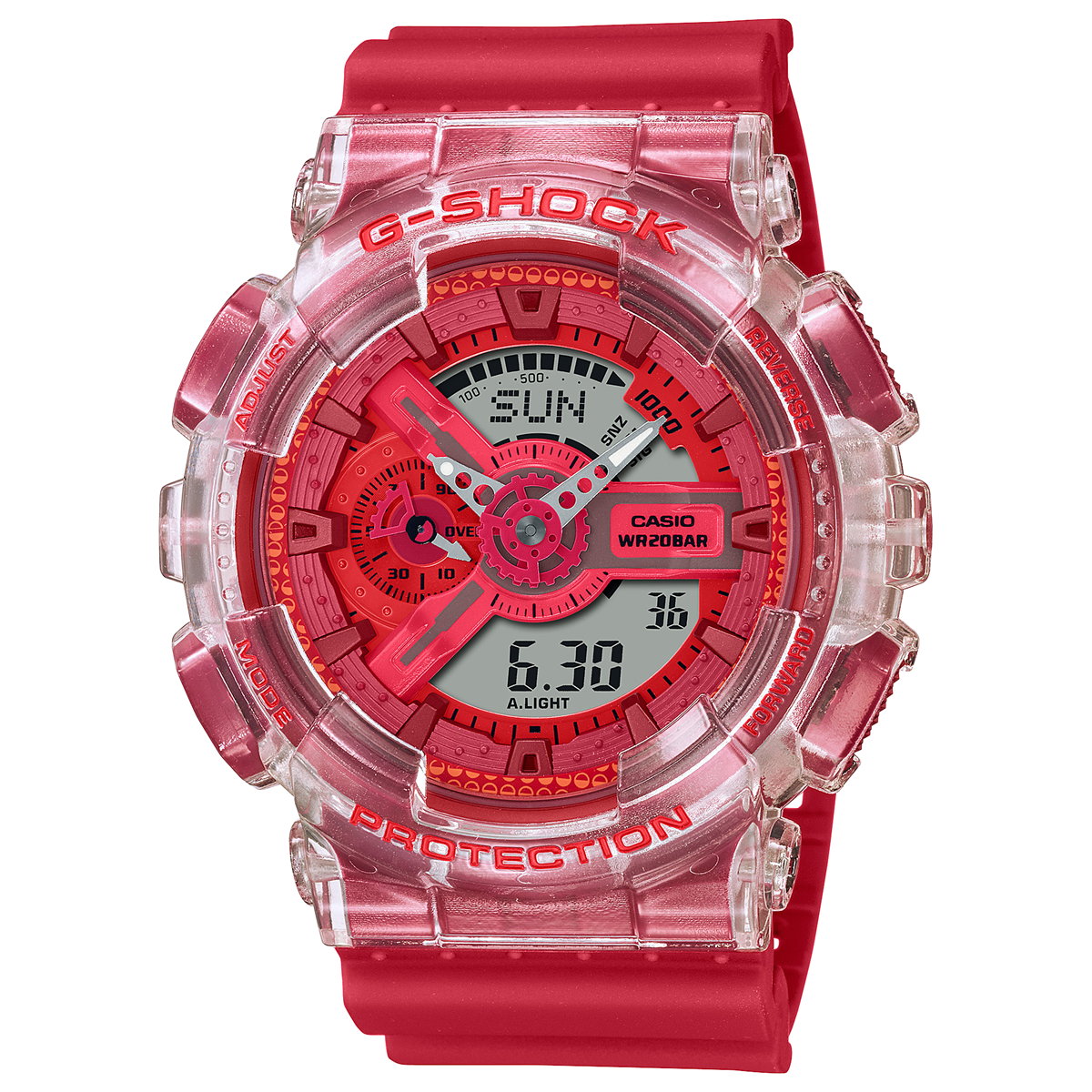 G-SHOCK デジタル カシオ Gショック CASIO アナデジ 腕時計 メンズ GA-110GL-4AJR カプセルトイ イメージ Lucky Drop レッド