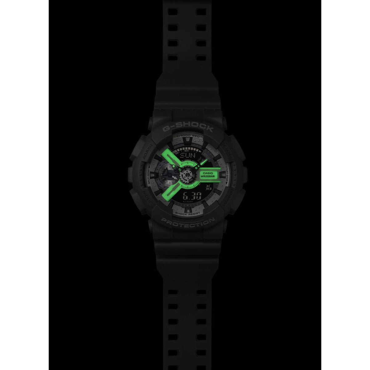 G-SHOCK アナデジ メンズ 腕時計 カシオ CASIO GA-110HD-8AJF HIDDEN GLOW Series グレー【2024 新作】