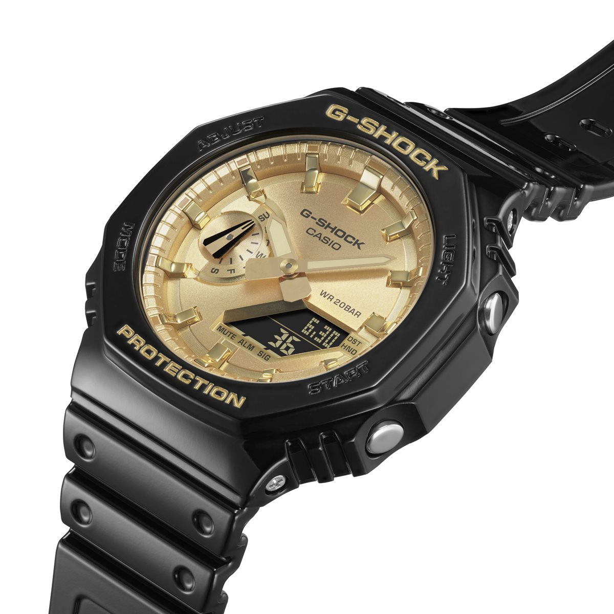 G-SHOCK カシオ Gショック CASIO アナデジ 腕時計 メンズ GA-2100GB-1AJF ブラック ゴールド