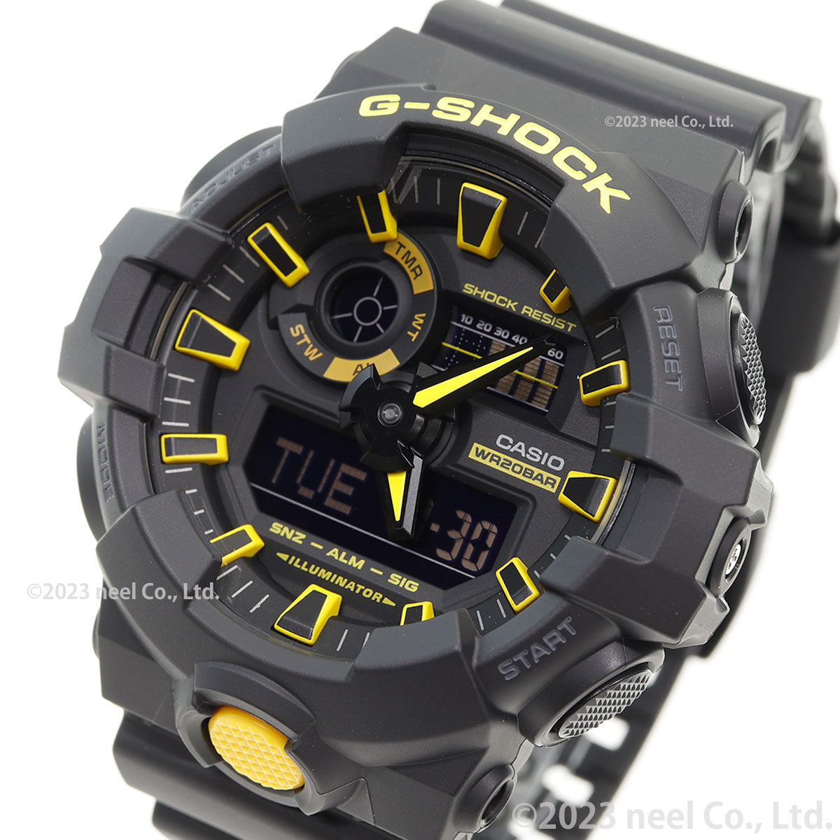 G-SHOCK アナデジ カシオ Gショック CASIO 腕時計 メンズ GA-700CY-1AJF Caution Yellow シリーズ ブラック イエロー