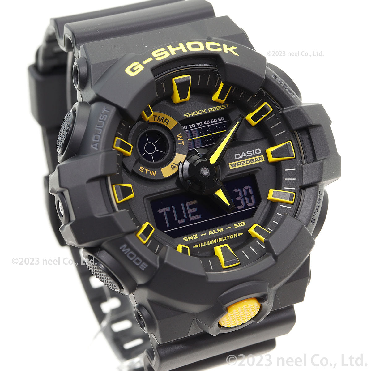 G-SHOCK アナデジ カシオ Gショック CASIO 腕時計 メンズ GA-700CY-1AJF Caution Yellow シリーズ ブラック イエロー