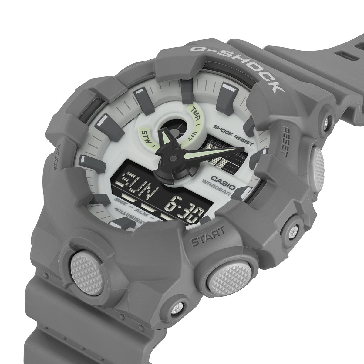 G-SHOCK アナデジ メンズ 腕時計 カシオ CASIO GA-700HD-8AJF HIDDEN GLOW Series グレー【2024 新作】