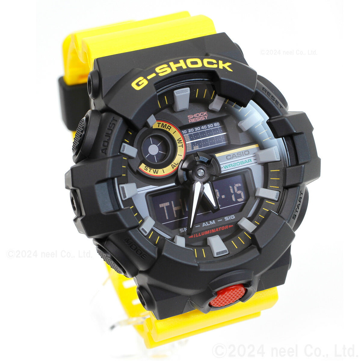 G-SHOCK アナデジ カシオ Gショック CASIO オンライン限定モデル 腕時計 メンズ GA-700MT-1A9JF Mix Tape シリーズ イエロー