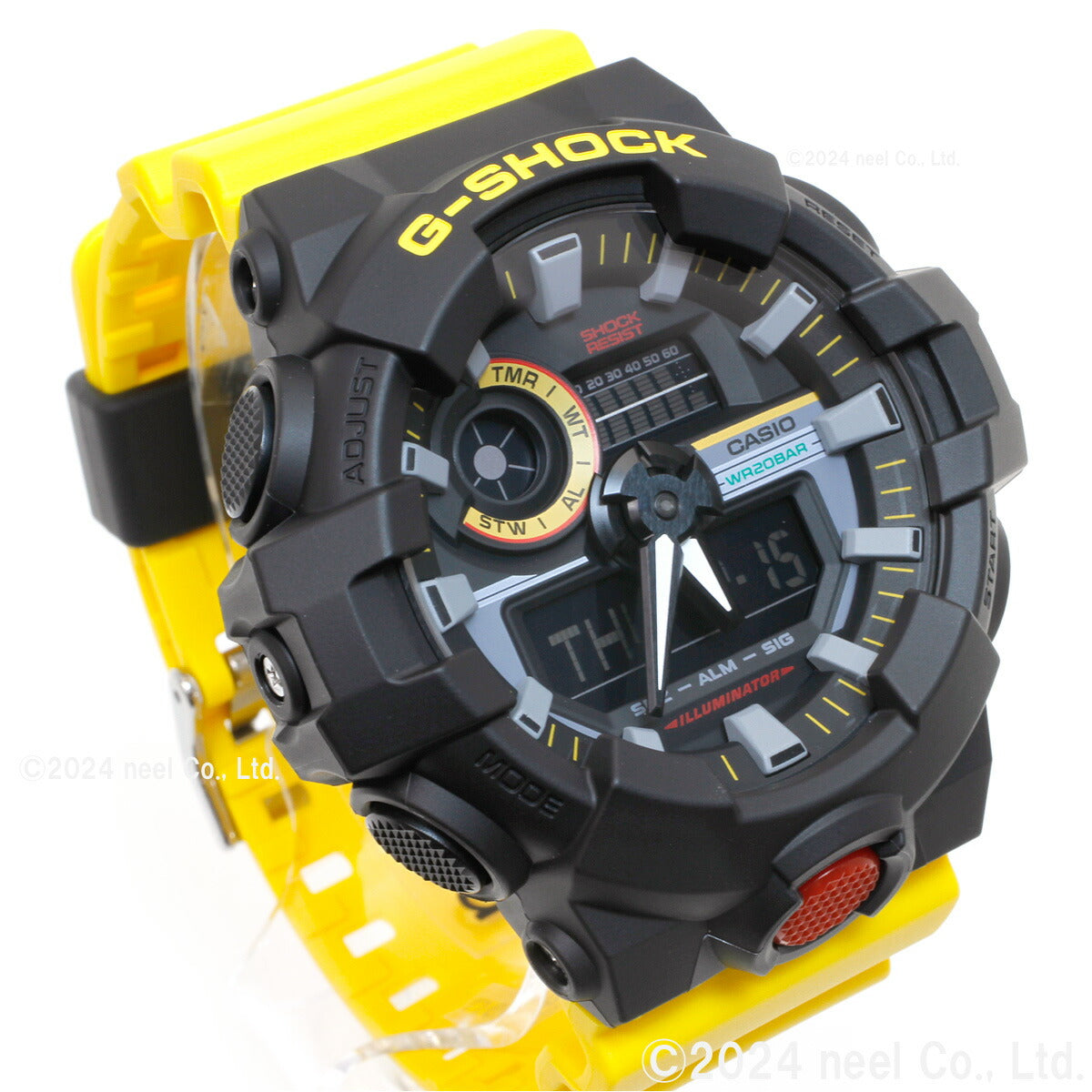 G-SHOCK アナデジ カシオ Gショック CASIO オンライン限定モデル 腕時計 メンズ GA-700MT-1A9JF Mix Tape シリーズ イエロー