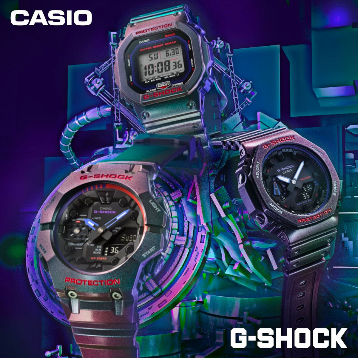 G-SHOCK Gショック GA-B001AH-6AJF メンズ アナデジ 限定モデル 腕時計 パープル Bluetooth搭載 スマートフォンリンク CASIO カシオ