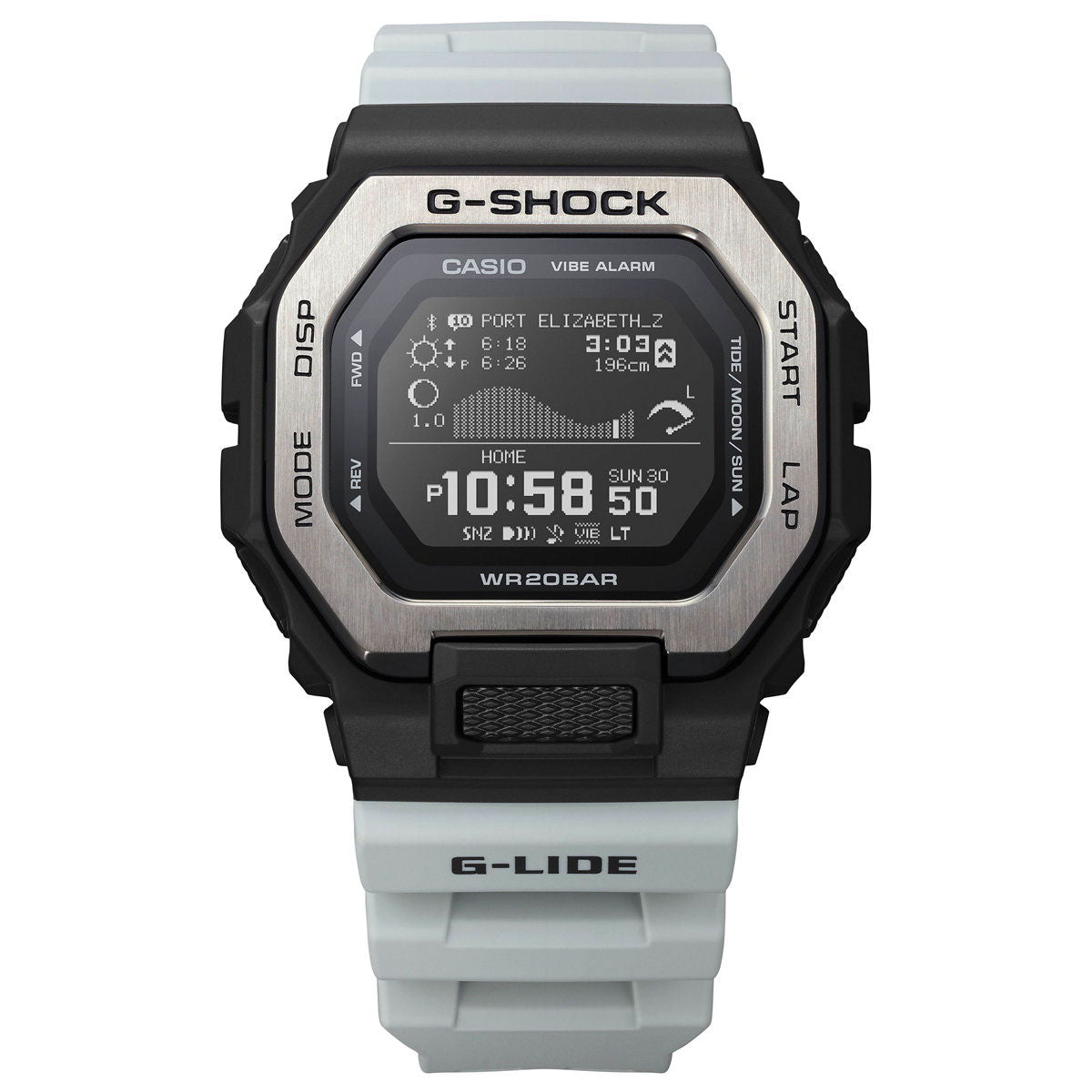 G-SHOCK カシオ G-LIDE Gショック Gライド デジタル 腕時計 メンズ CASIO GBX-100TT-8JF タイムトラベル サーフィン イメージ