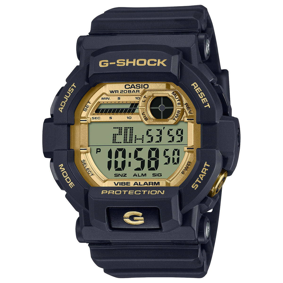 G-SHOCK カシオ Gショック CASIO デジタル オンライン限定モデル 腕時計 メンズ GD-350GB-1JF ブラック ゴールド