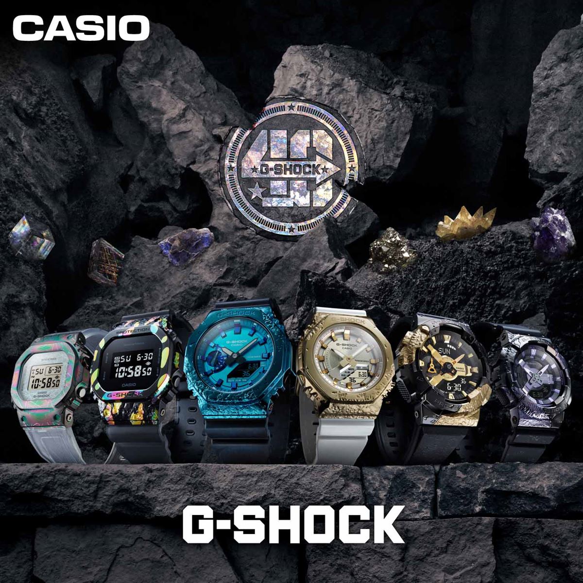 G-SHOCK 40周年 アドヴェンチャラーズ・ストーン GM-114GEM-1A9JR カシオ Gショック CASIO アナデジ 腕時計  メタルカバー 鉱石 G-SHOCK 40th Anniversary Adventurer's Stone