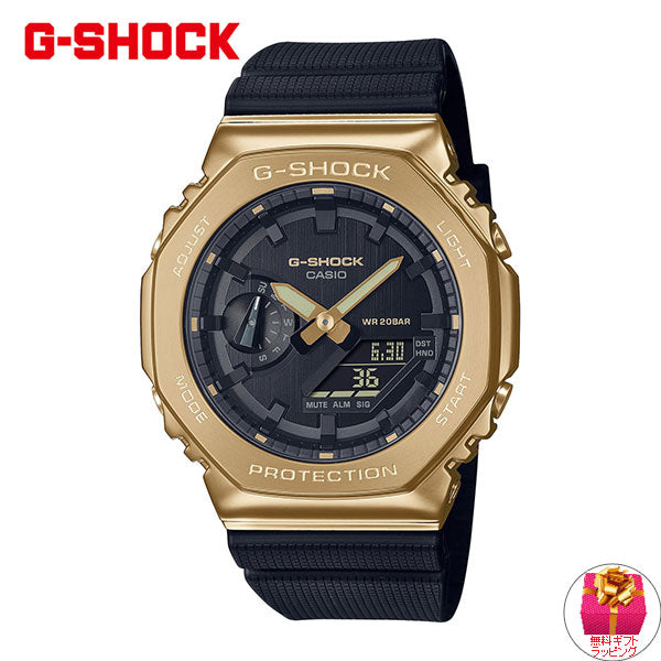G-SHOCK カシオ Gショック CASIO デジタル 腕時計 メンズ GM-2100G-1A9JF ブラック ゴールド メタルカバー
