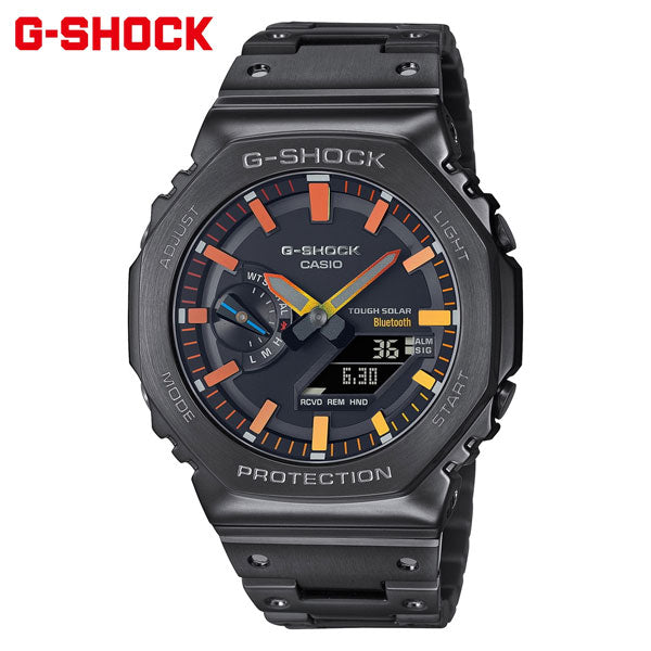 G-SHOCK カシオ Gショック CASIO GM-B2100BPC-1AJF タフソーラー フルメタル オールブラック 腕時計 メンズ スマートフォンリンク レインボーカラー