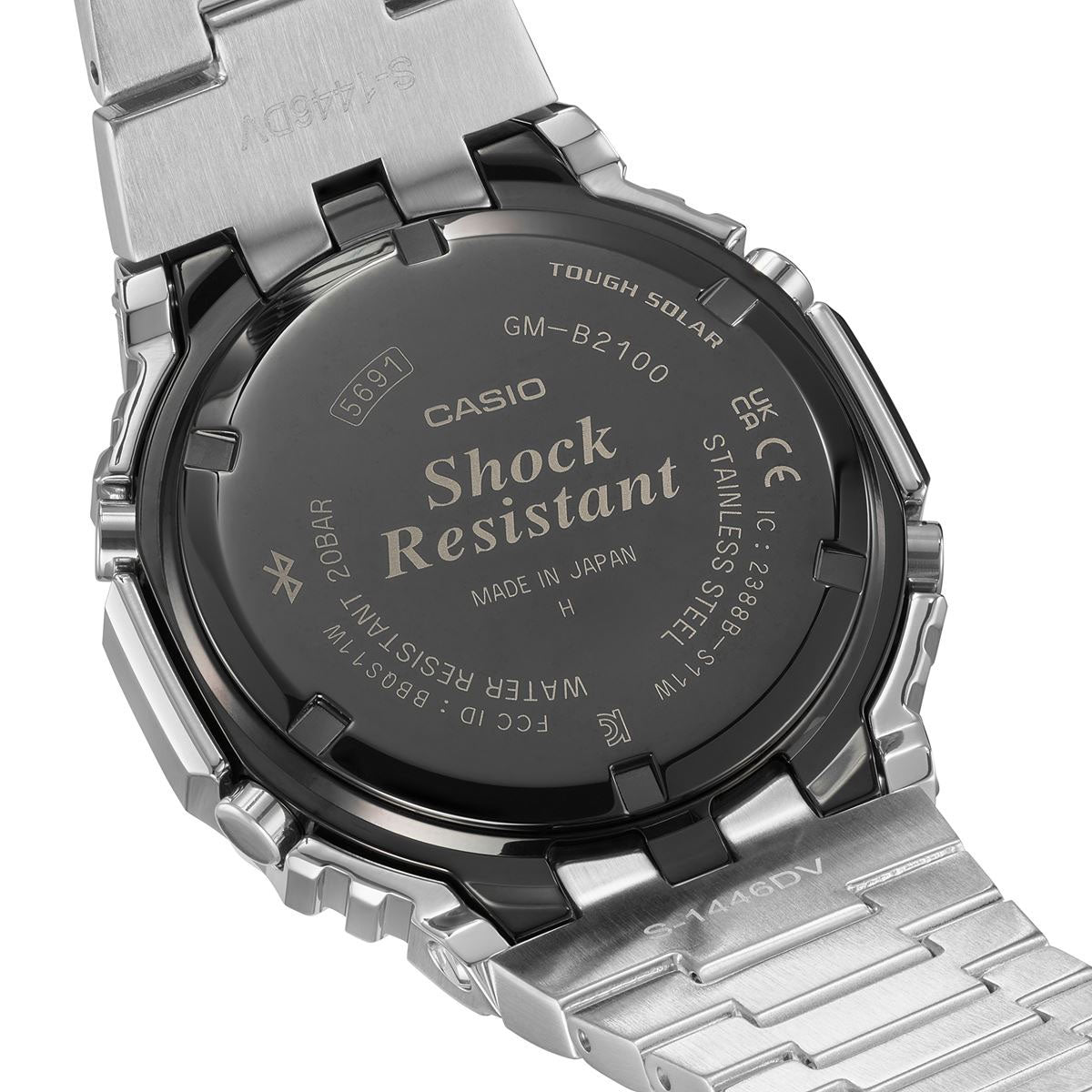 G-SHOCK カシオ Gショック CASIO GM-B2100D-1AJF タフソーラー フルメタル シルバー 腕時計 メンズ スマートフォンリンク