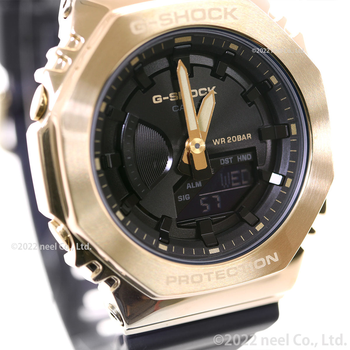 G-SHOCK カシオ Gショック CASIO アナデジ 腕時計 メンズ レディース GM-S2100GB-1AJF ブラック ゴールド メタルカバー コンパクトサイズ