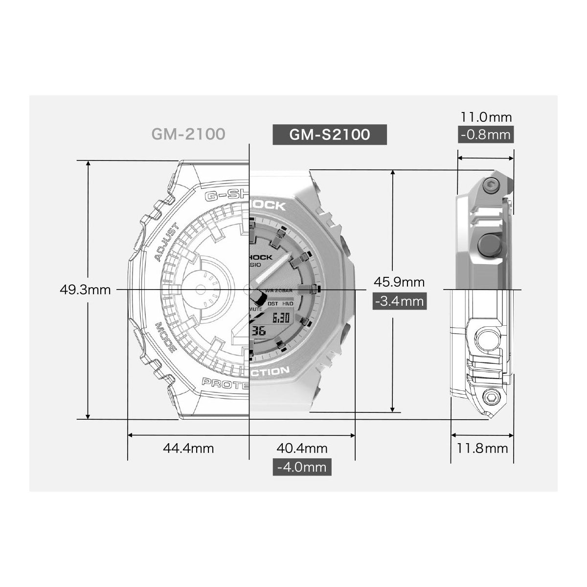 G-SHOCK カシオ Gショック CASIO アナデジ 腕時計 メンズ レディース GM-S2100PG-4AJF ピンクゴールド ピンクベージュ メタルカバー コンパクトサイズ