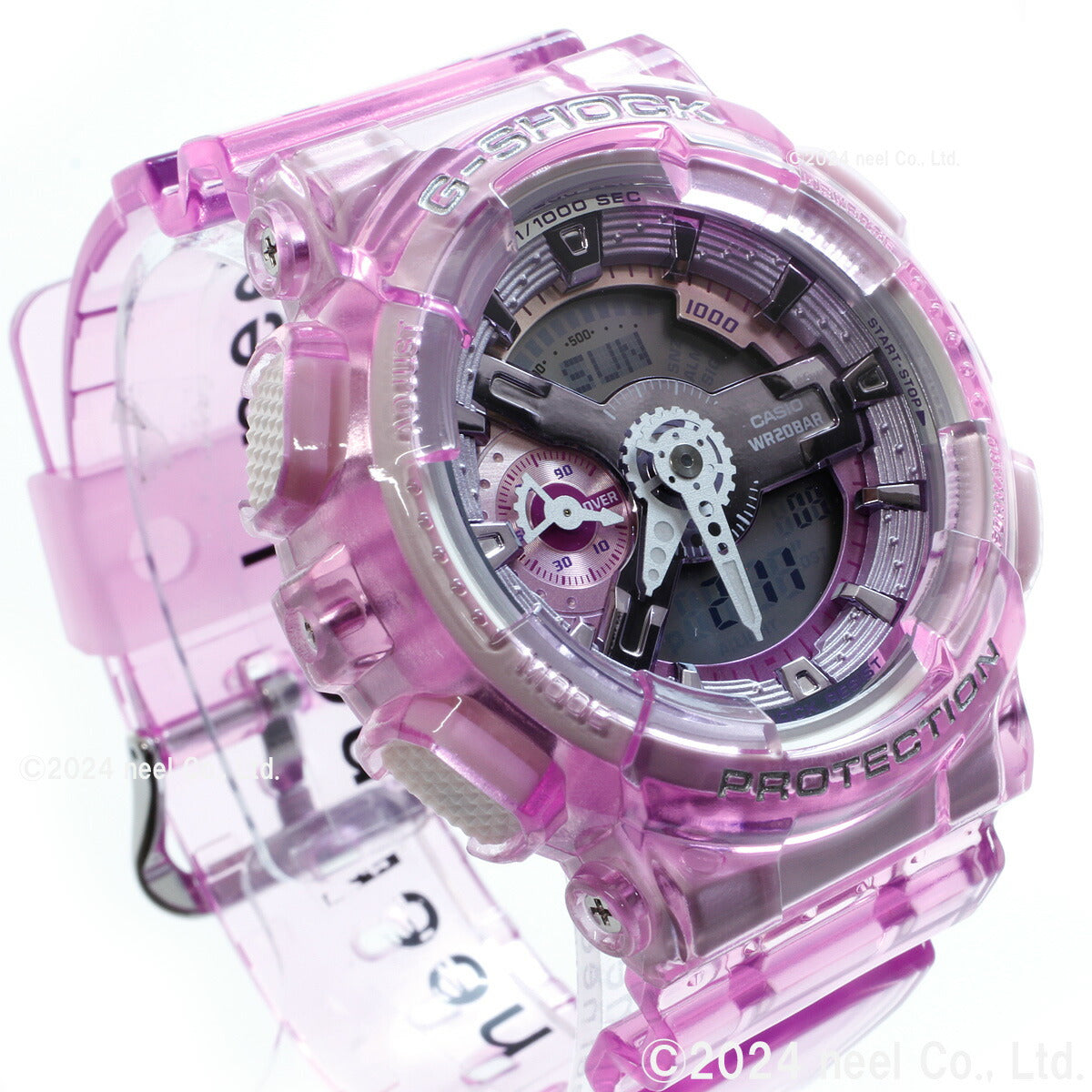 G-SHOCK カシオ Gショック CASIO オンライン限定モデル 腕時計 メンズ レディース GMA-S110VW-4AJF GA-110 小型化・薄型化モデル クリアスケルトン ピンク【2024 新作】