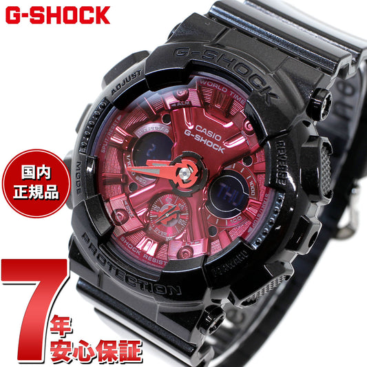 G-SHOCK アナデジ カシオ Gショック CASIO オンライン限定モデル 腕時計 メンズ レディース GMA-S120RB-1AJF 小型化・薄型化モデル Black Red