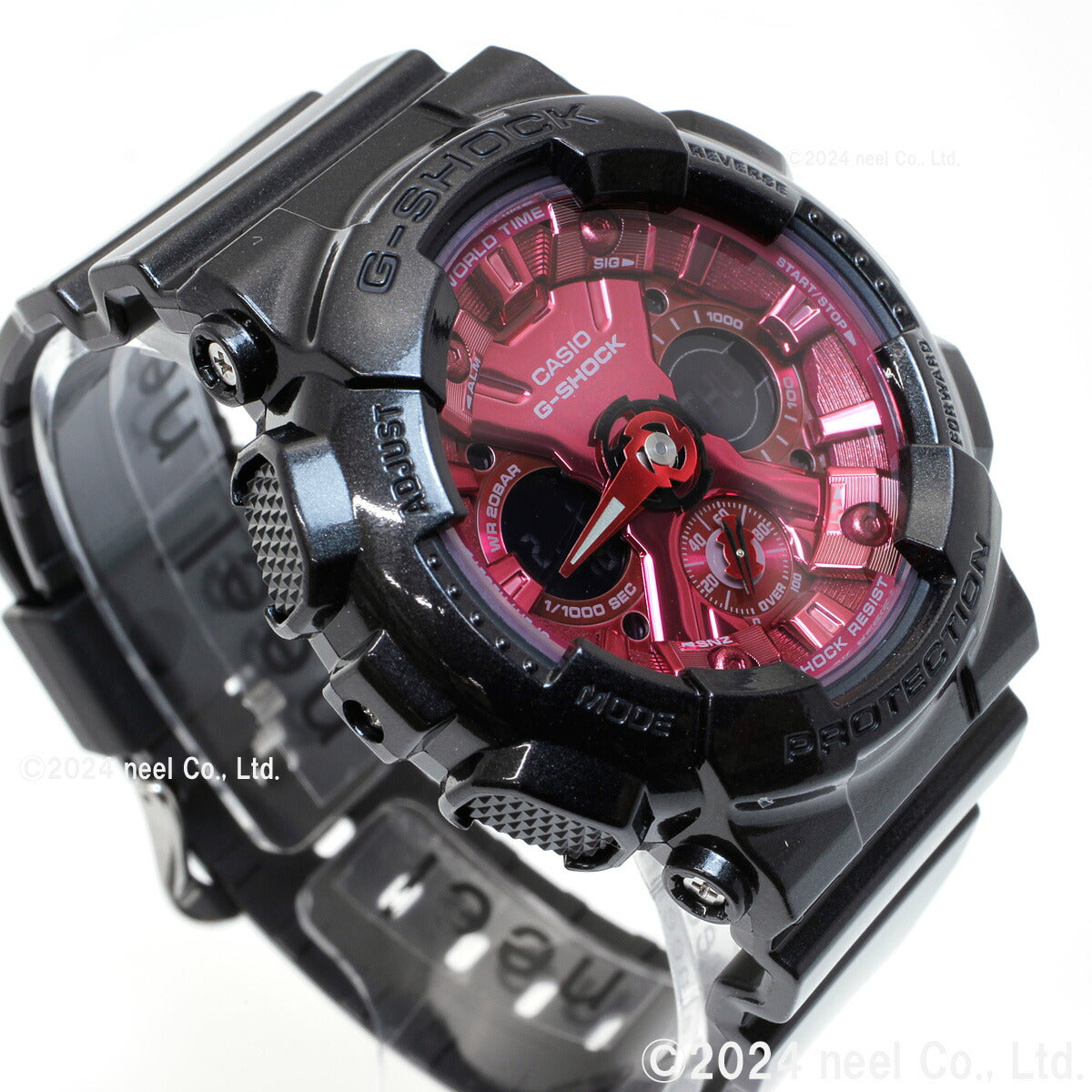 G-SHOCK アナデジ カシオ Gショック CASIO オンライン限定モデル 腕時計 メンズ レディース GMA-S120RB-1AJF 小型化・薄型化モデル Black Red