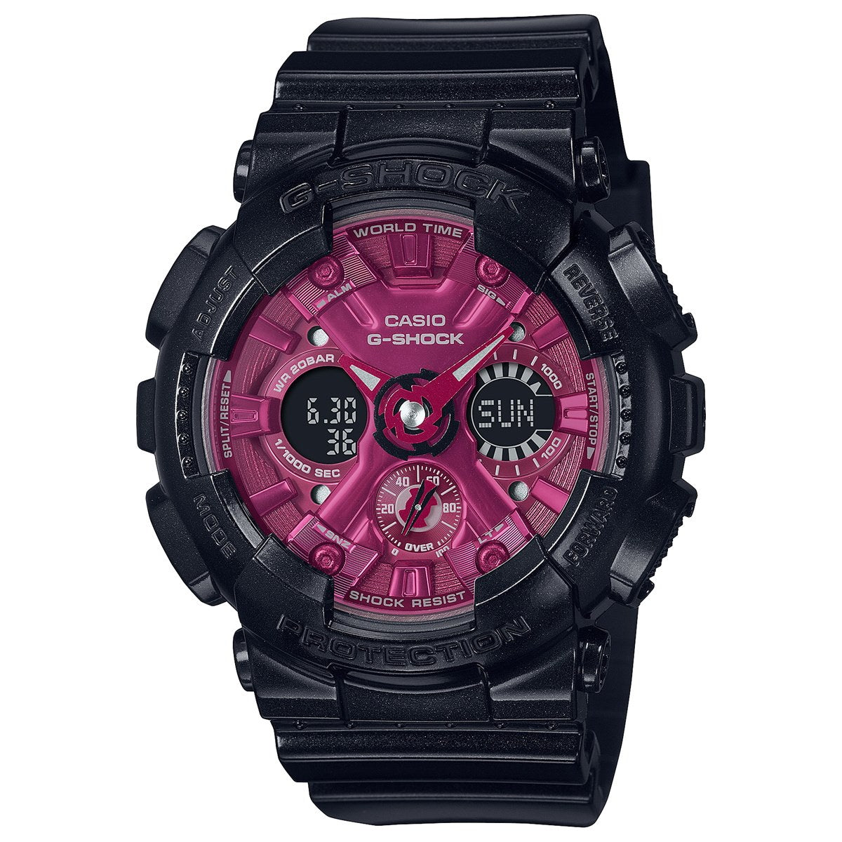 G-SHOCK アナデジ カシオ Gショック CASIO オンライン限定モデル 腕時計 メンズ レディース GMA-S120RB-1AJF 小型化・薄型化モデル Black Red