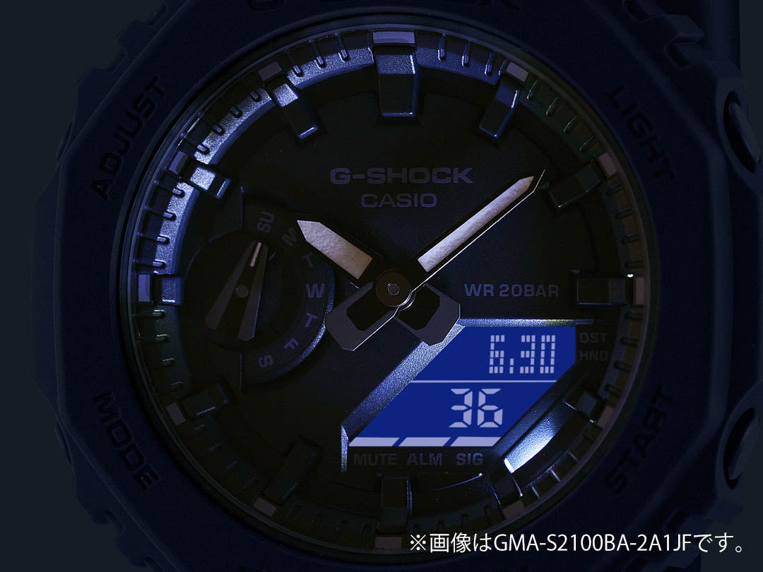 G-SHOCK カシオ Gショック CASIO アナデジ 腕時計 メンズ レディース GMA-S2100NC-4AJF GA-2100 バジルの葉 モチーフ 小型化・薄型化モデル