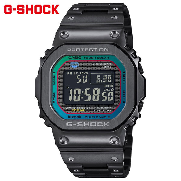 G-SHOCK カシオ Gショック CASIO GMW-B5000BPC-1JF タフソーラー 電波時計 腕時計 メンズ フルメタル オールブラック レインボーカラー