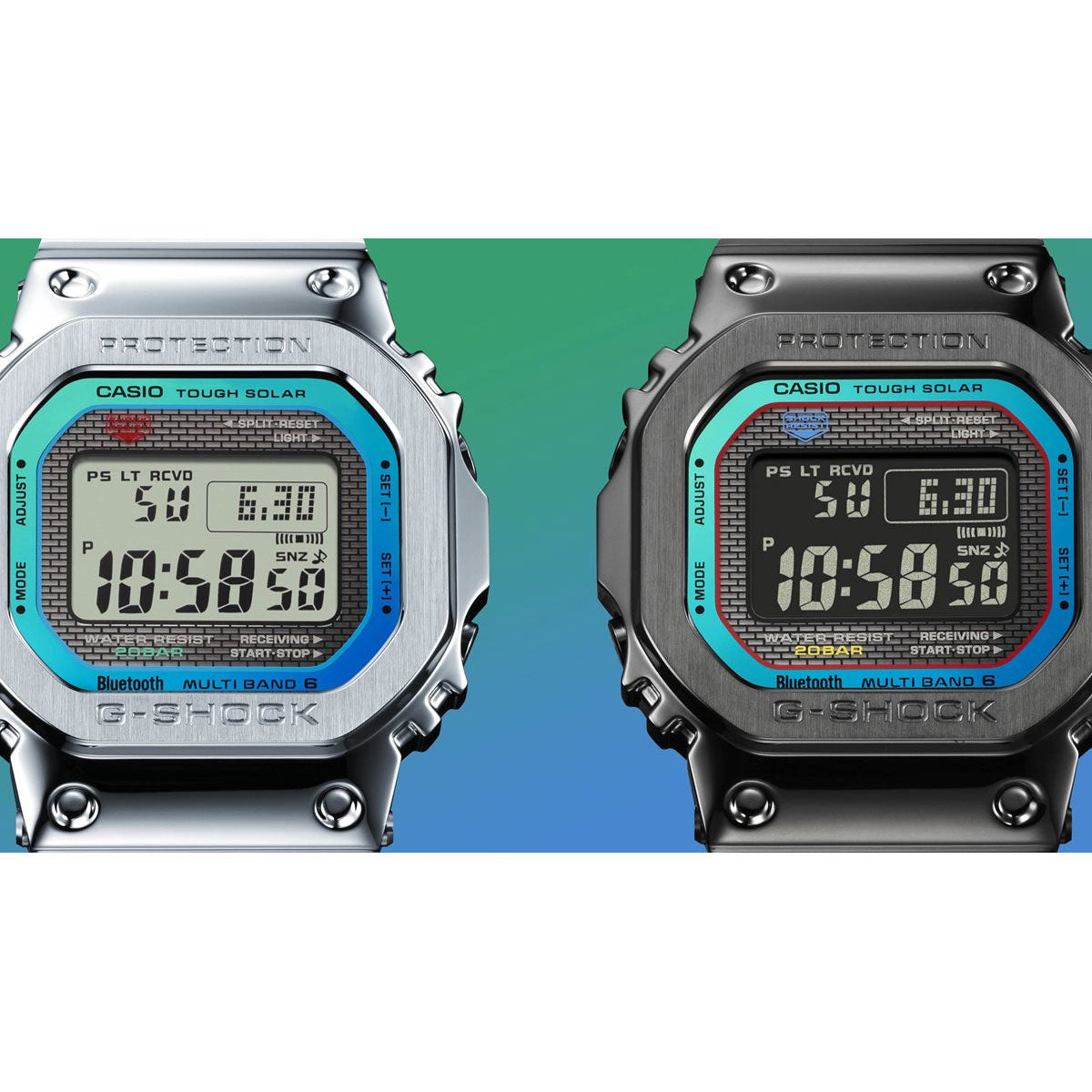 G-SHOCK カシオ Gショック CASIO GMW-B5000BPC-1JF タフソーラー 電波時計 腕時計 メンズ フルメタル オールブラック レインボーカラー