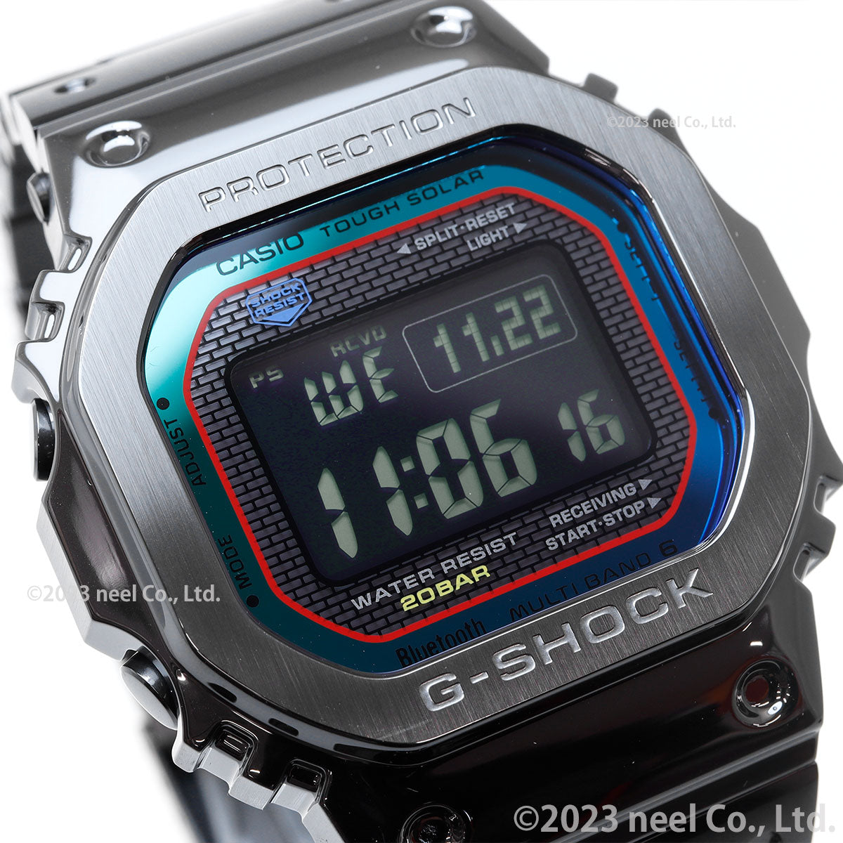 G-SHOCK カシオ Gショック CASIO GMW-B5000BPC-1JF タフソーラー 電波時計 腕時計 メンズ フルメタル オールブラック レインボーカラー