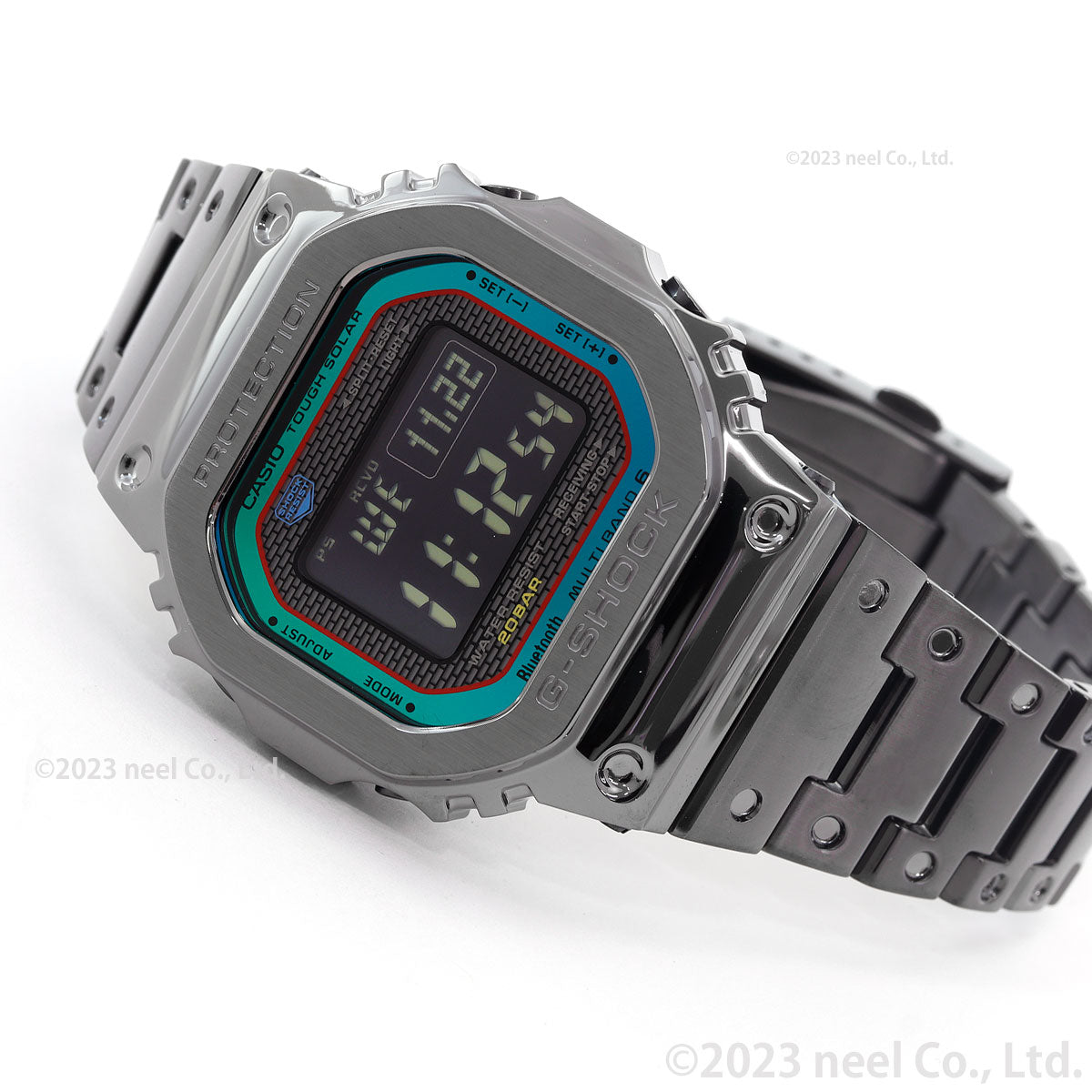 G-SHOCK カシオ Gショック CASIO GMW-B5000BPC-1JF タフソーラー 電波時計 腕時計 メンズ フルメタル オールブラック レインボーカラー