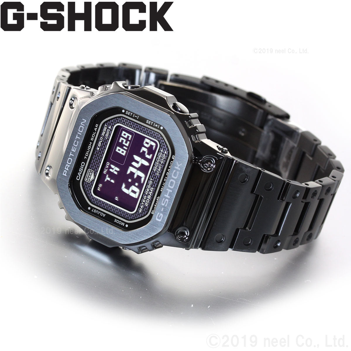 カシオ Gショック CASIO G-SHOCK タフソーラー 電波時計 デジタル 腕時計 メンズ フルメタル ブラック GMW-B5000GD-1JF