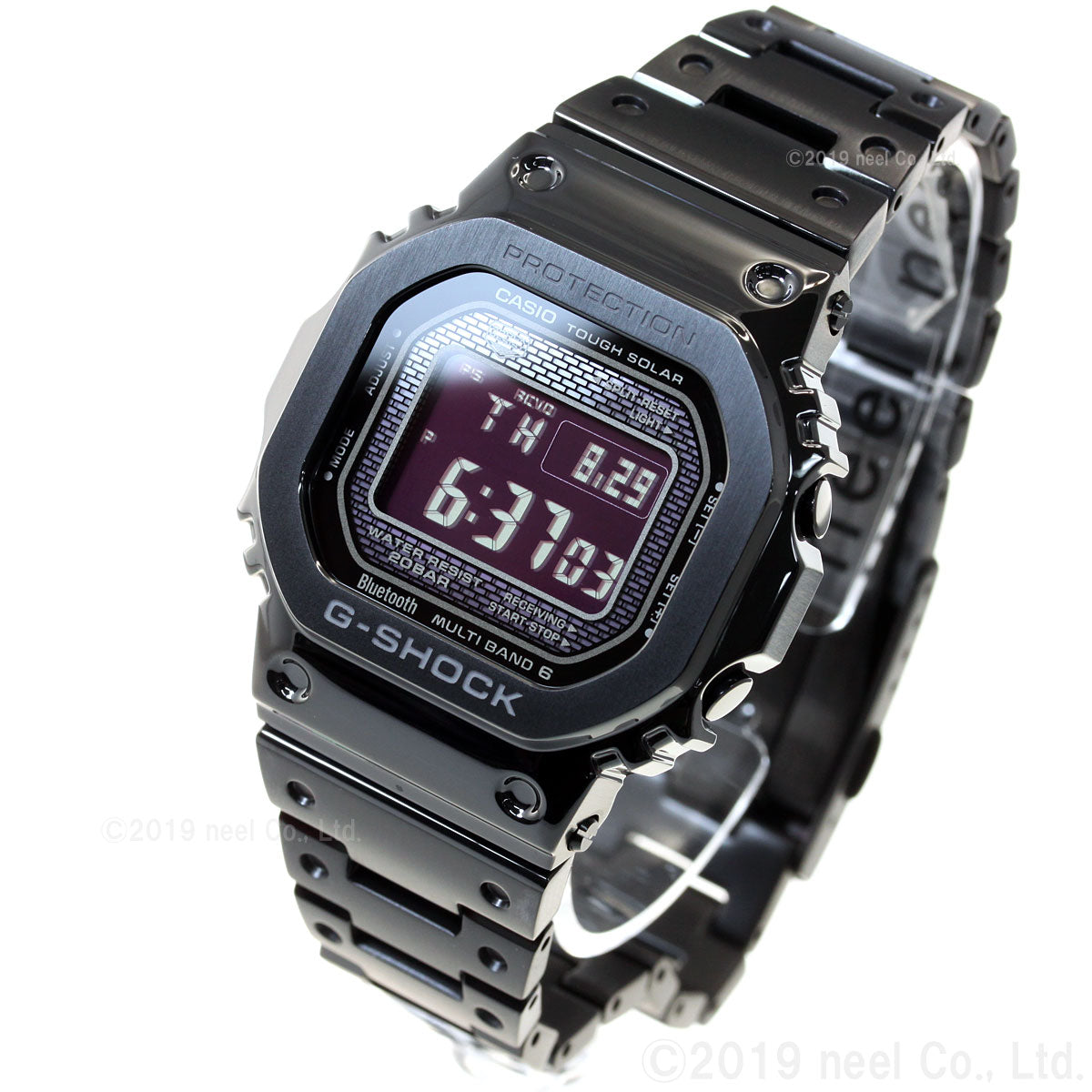 カシオ Gショック CASIO G-SHOCK タフソーラー 電波時計 デジタル 腕時計 メンズ フルメタル ブラック GMW-B5000GD-1JF