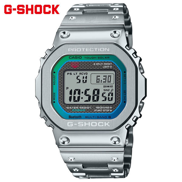 G-SHOCK カシオ Gショック CASIO GMW-B5000PC-1JF タフソーラー 電波時計 腕時計 メンズ フルメタル シルバー レインボーカラー