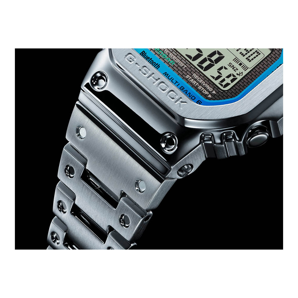 G-SHOCK カシオ Gショック CASIO GMW-B5000PC-1JF タフソーラー 電波時計 腕時計 メンズ フルメタル シルバー レインボーカラー