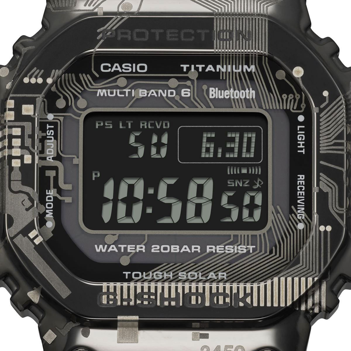 G-SHOCK カシオ Gショック CASIO GMW-B5000TCC-1JR タフソーラー 電波時計 デジタル 限定 腕時計 チタン合金  トランティクシー採用 フルメタル ブラック サーキットボード柄【2023 新作】