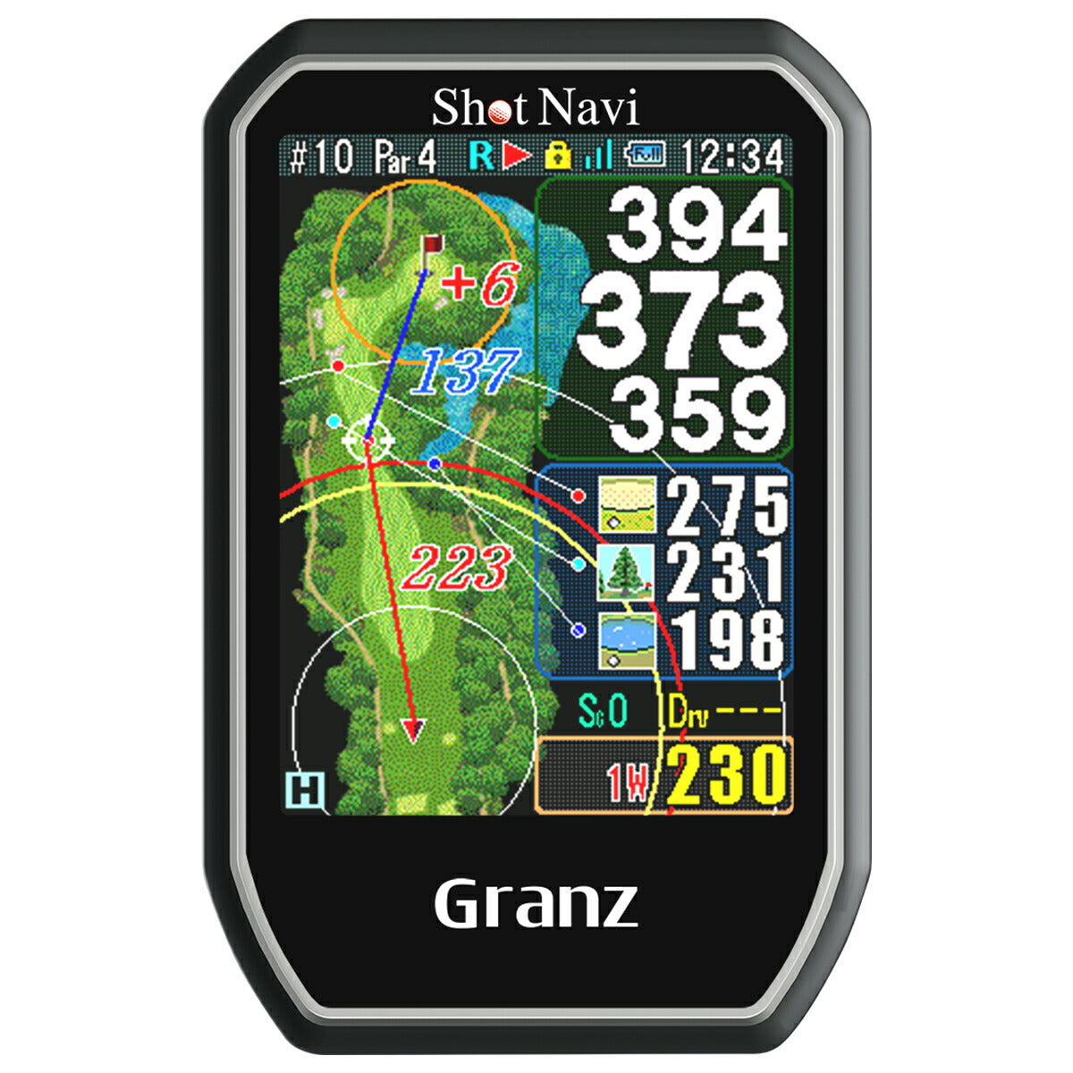 ショットナビ Shot Navi グランツ Granz ハンディタイプ GPS ゴルフナビ 距離測定器 距離計測器 ブラック