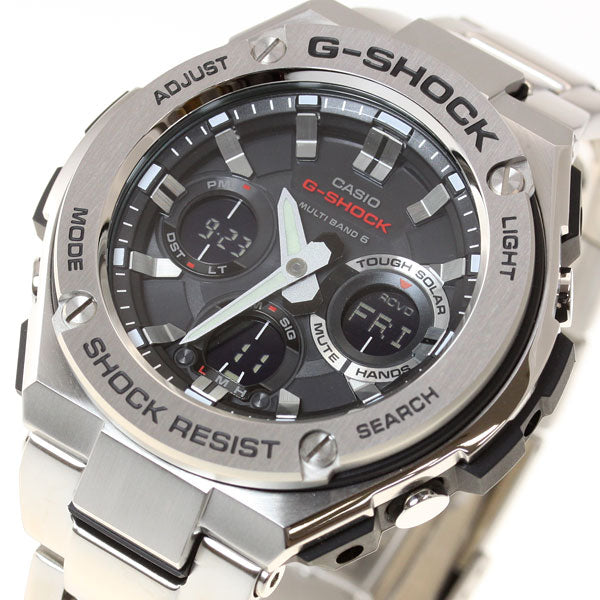 G-SHOCK 電波 ソーラー 電波時計 G-STEEL カシオ Gショック Gスチール CASIO 腕時計 メンズ アナデジ タフソーラー GST-W110D-1AJF