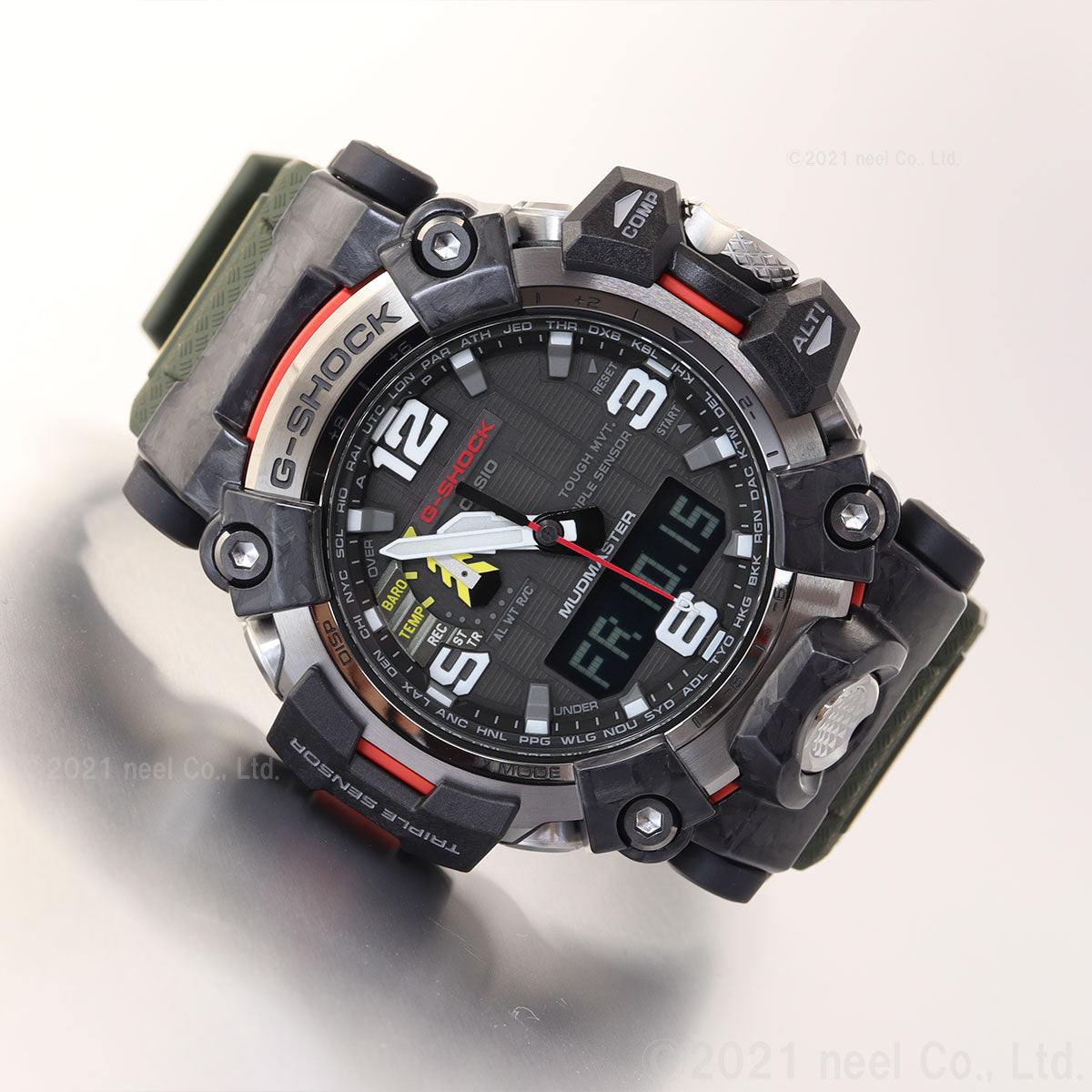 極美品 カシオ CASIO G-SHOCK Gショック GWG-2000-1A3JF 腕時計 MUDMASTER マッドマスター ソーラー電波 クォーツ シルバー、ブラック、カーキ