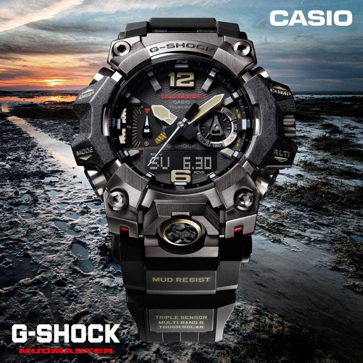 G-SHOCK 電波 ソーラー 電波時計 カシオ Gショック マッドマスター MUDMASTER 腕時計 メンズ MASTER OF G GWG-B1000-1AJF