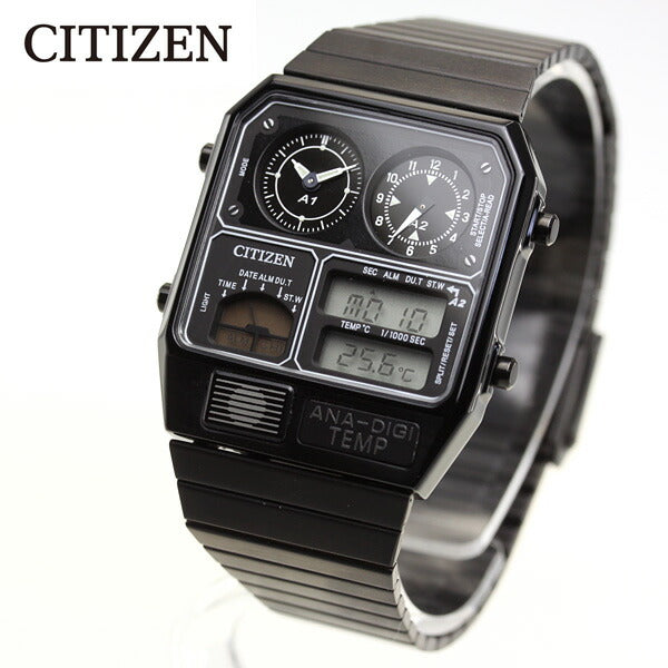 シチズン アナデジテンプ CITIZEN ANA-DIGI TEMP 復刻モデル 腕時計 メンズ レディース ブラック JG2105-93E